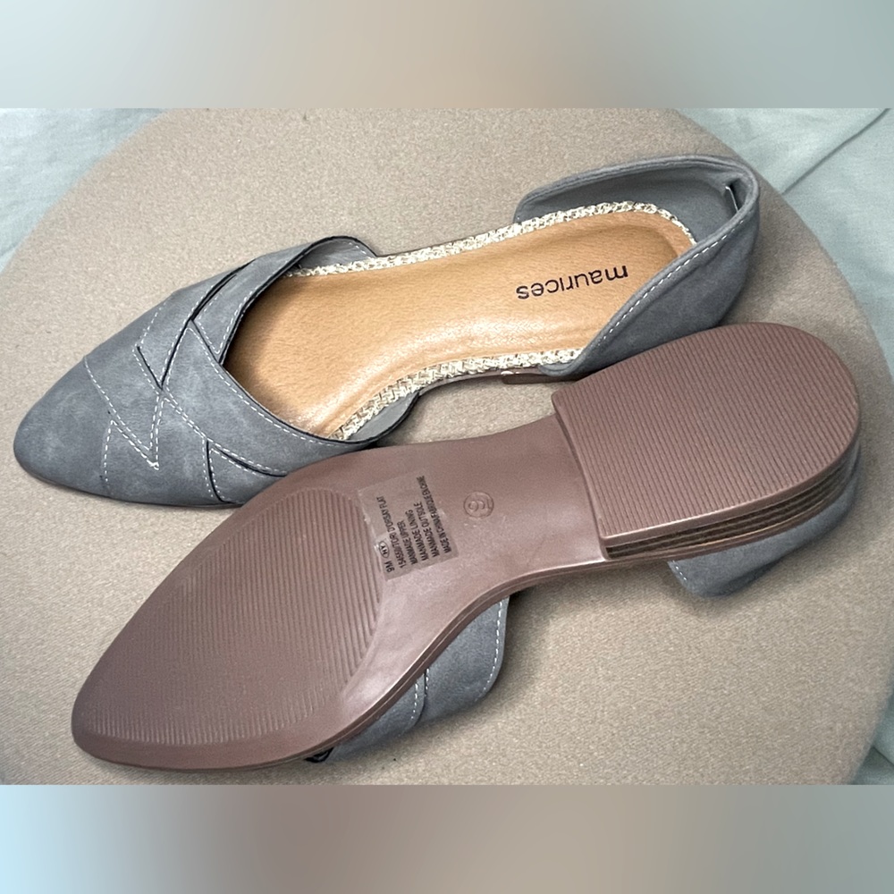 Never worn slip on flats